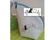 Stickdatei - Herzlinie Katze Silhouette 2